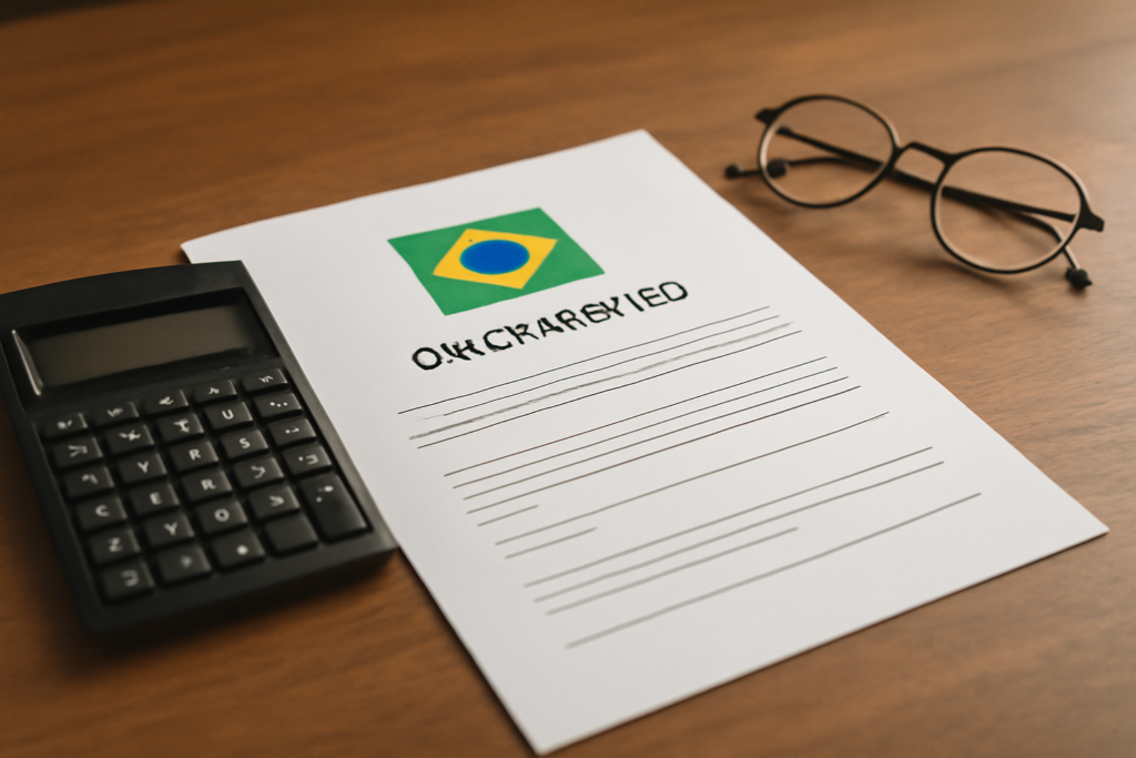Documentos orçamentários e calculadora sobre mesa, ilustrando a caducidade de medidas provisórias e créditos extraordinários