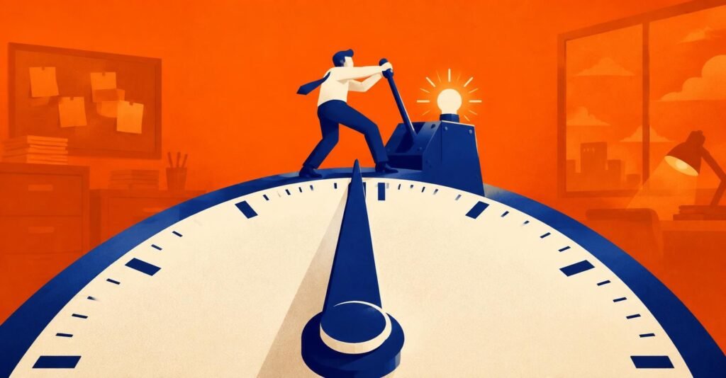 Ilustração de empresário decidindo o regime do IBS e CBS no Simples Nacional antes do prazo desta sexta-feira
