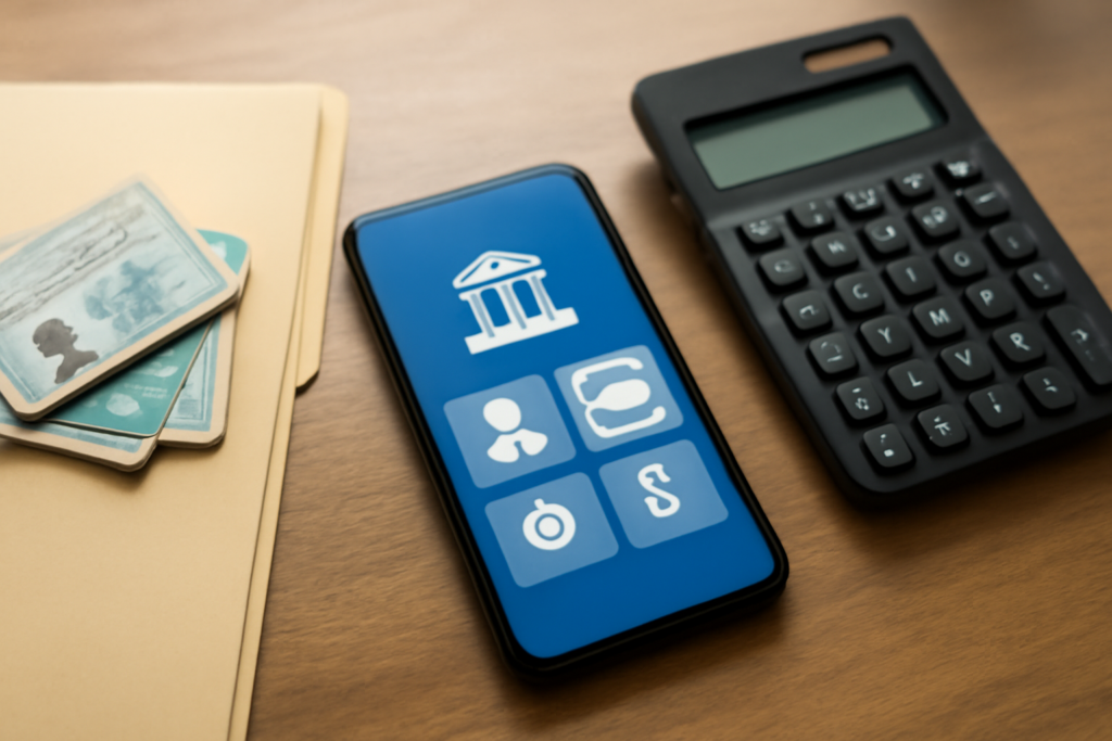 Saque calamidade do FGTS: 5 cidades podem sacar até R$ 6.220 Smartphone com aplicativo do FGTS e documentos para pedir o saque calamidade do FGTS